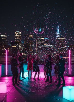 Live demo: rooftop 30th birthday invitation