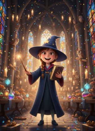 Free wizard school birthday invitation design