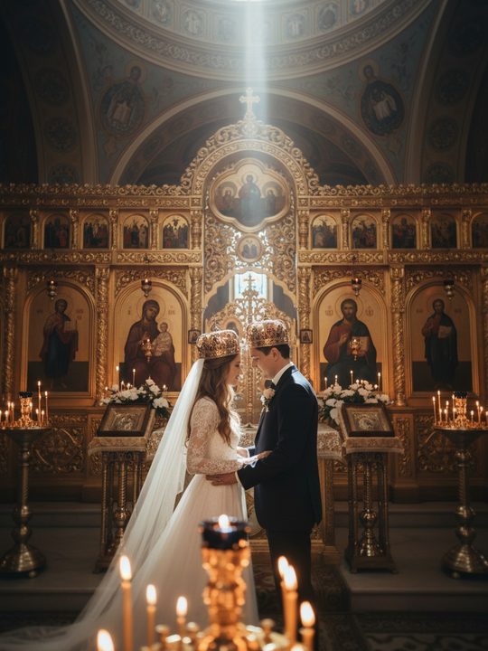 A sample AI invitation cover — Church ceremony