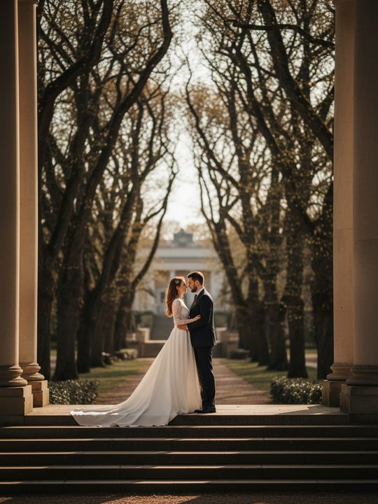 A sample AI invitation cover — Manor and gardens